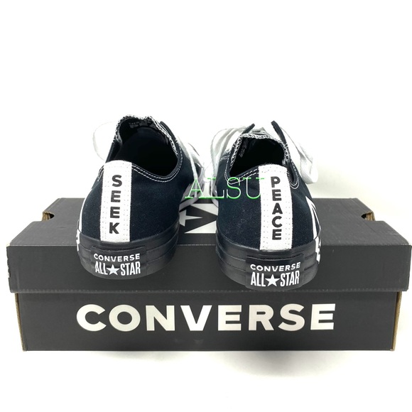 Converse Chuck Taylor ☮️ AS Canvas Low Skate Men’s Size Black Sneakers 165769F - Picture 11 of 13